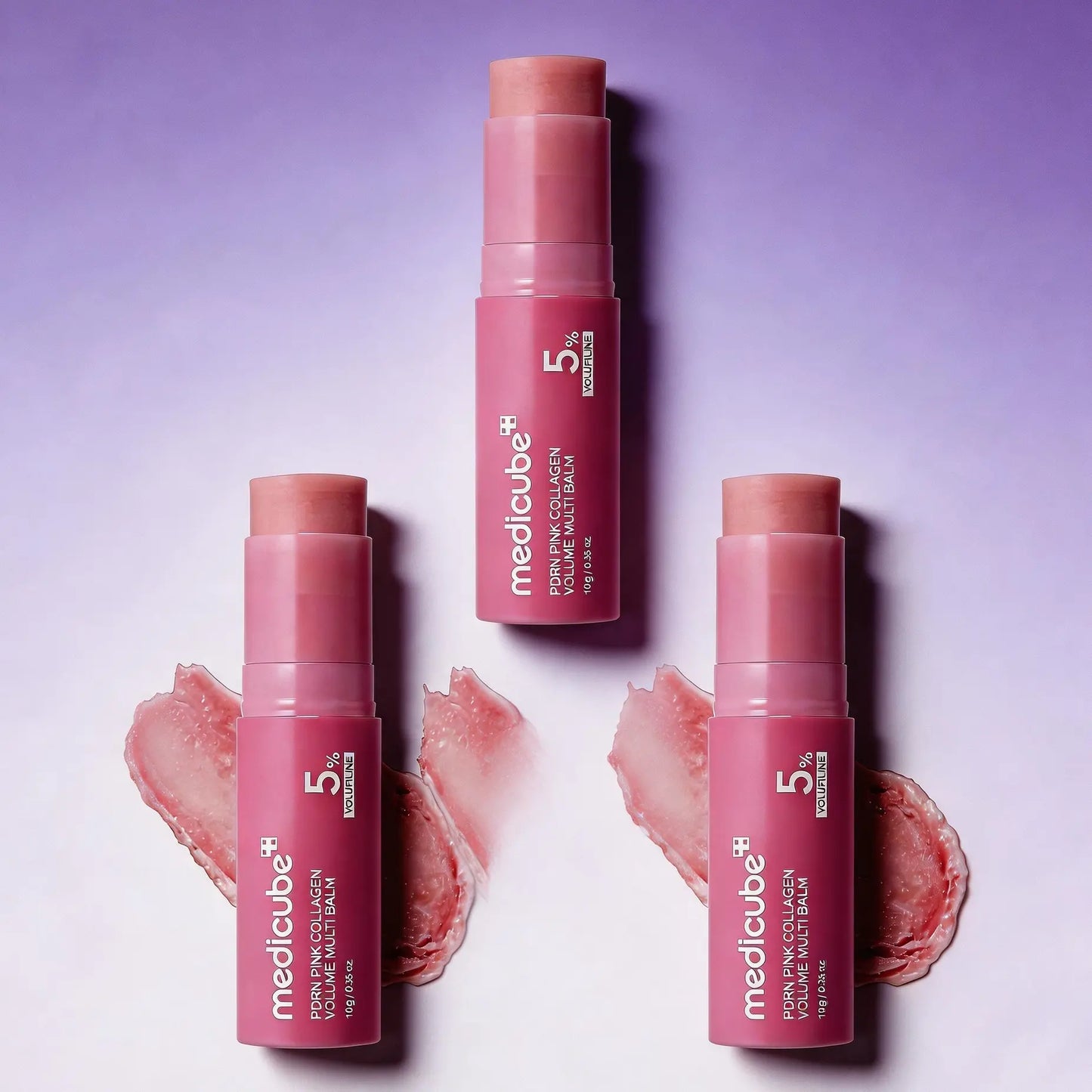 Medicube PDRN Pink Collagen Multi Balm Stick 10G, 5% Volufiline Anti-Aging Plumping Stick for Fine Lines Dry Skin