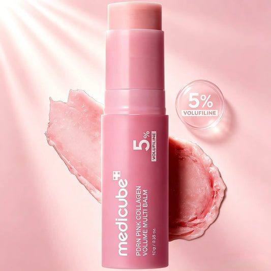 Medicube PDRN Pink Collagen Multi Balm Stick 10G, 5% Volufiline Anti-Aging Plumping Stick for Fine Lines Dry Skin