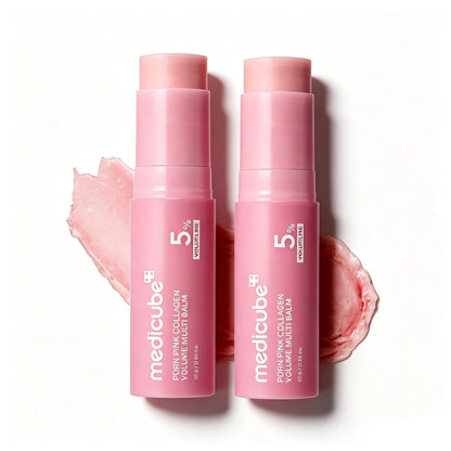 Medicube PDRN Pink Collagen Multi Balm Stick 10G, 5% Volufiline Anti-Aging Plumping Stick for Fine Lines Dry Skin