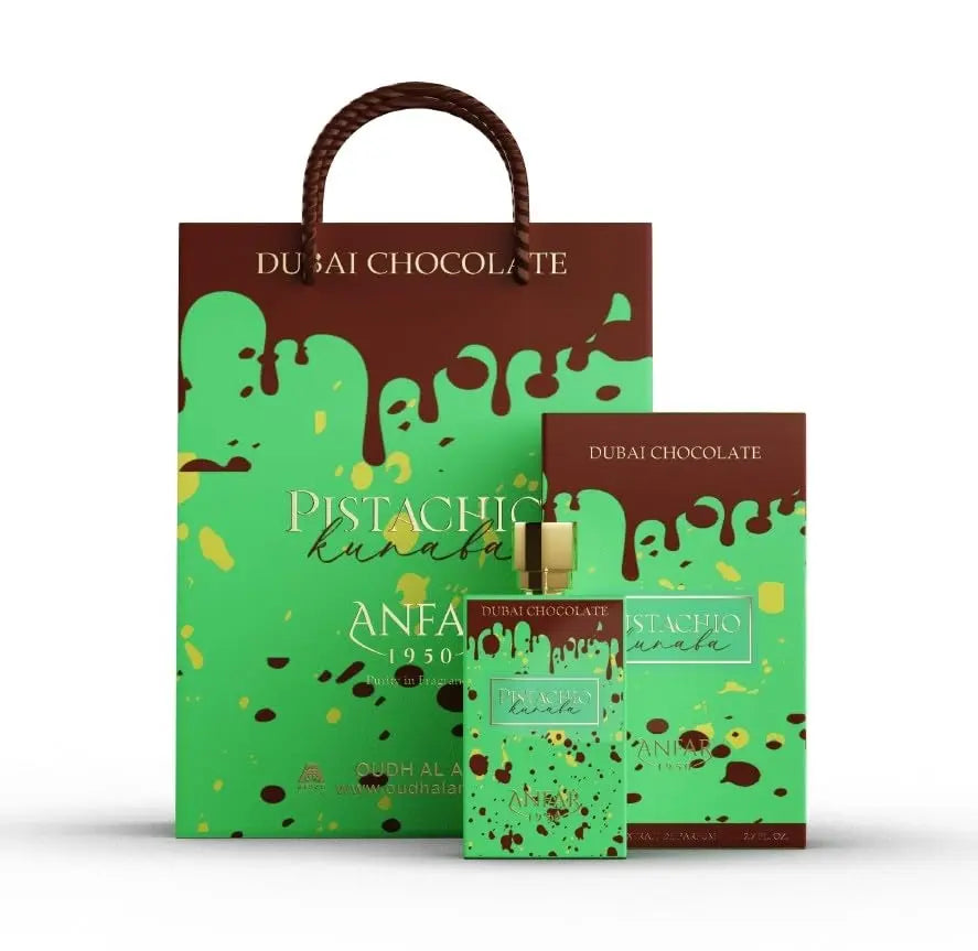 Dubai Chocolate Perfume | Viral Pistachio Kunafa Fragrance | Sweet Gourmand EDP 2.7Oz