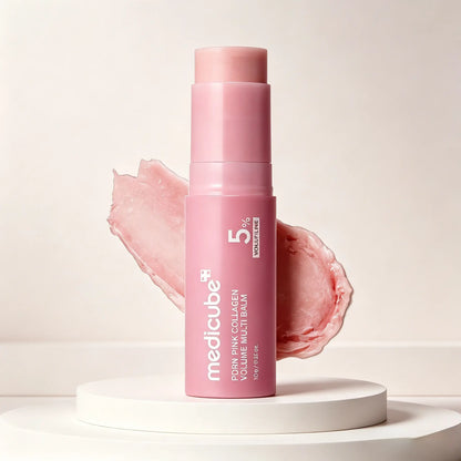 Medicube PDRN Pink Collagen Multi Balm Stick 10G, 5% Volufiline Anti-Aging Plumping Stick for Fine Lines Dry Skin