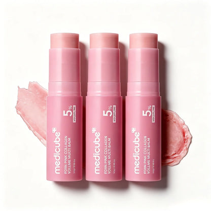 Medicube PDRN Pink Collagen Multi Balm Stick 10G, 5% Volufiline Anti-Aging Plumping Stick for Fine Lines Dry Skin